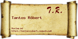 Tantos Róbert névjegykártya